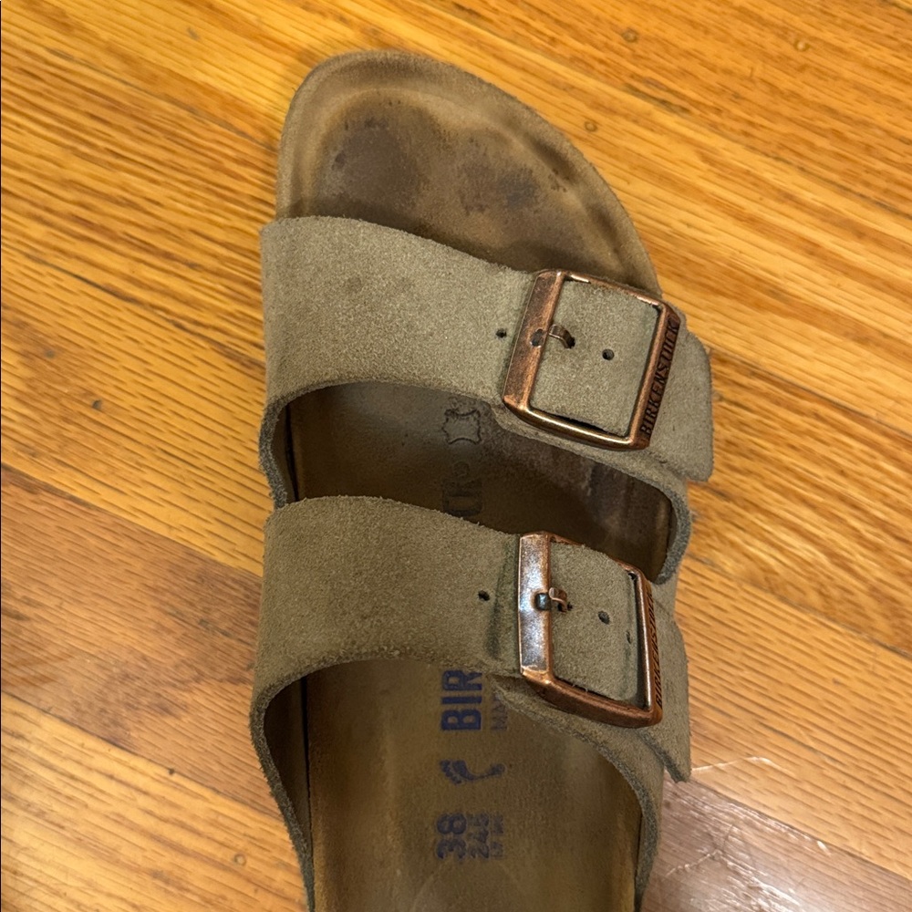 Birkenstock Arizona Sandal | Soft Footbed | Taupe | 38N - Picture 3 of 6